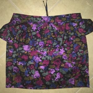 Floral mini skirt